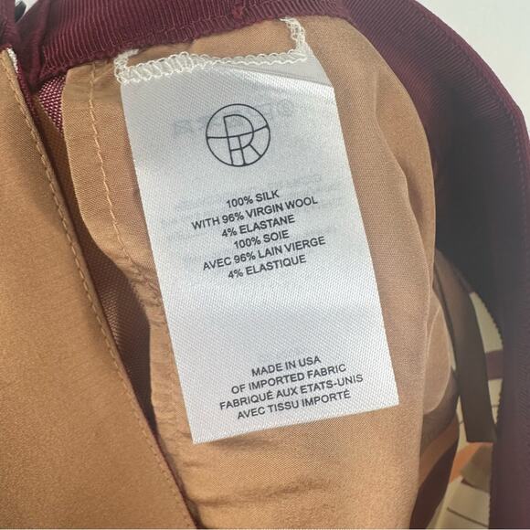 THE ROW Togra Cropped Striped Silk Straight Leg Pants Women's Size 2 - Picture 12 of 13